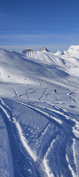 Neige fraîche et soleil