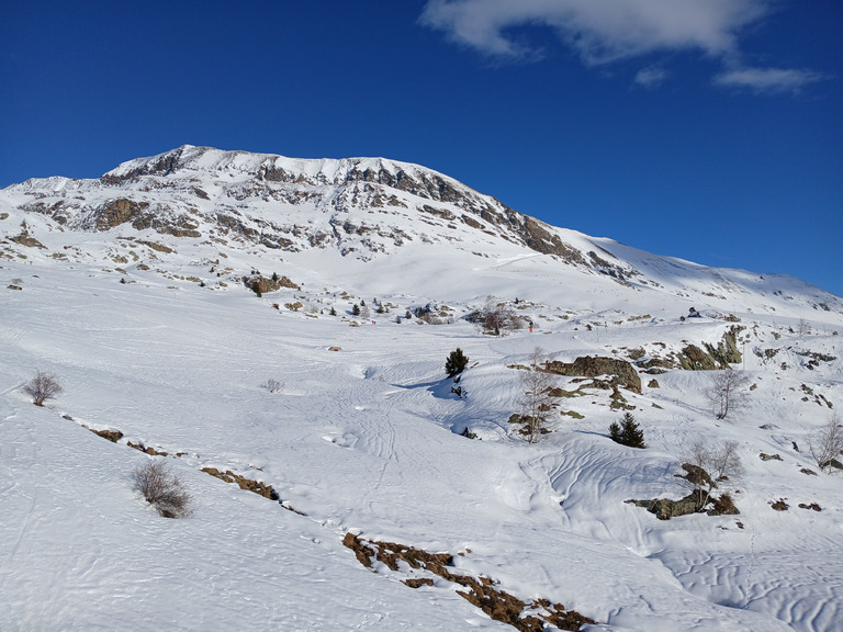 Grand soleil et neige dure à l'alpe d'Huez