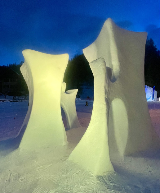 Ski et sculptures sur neige à Valloire 