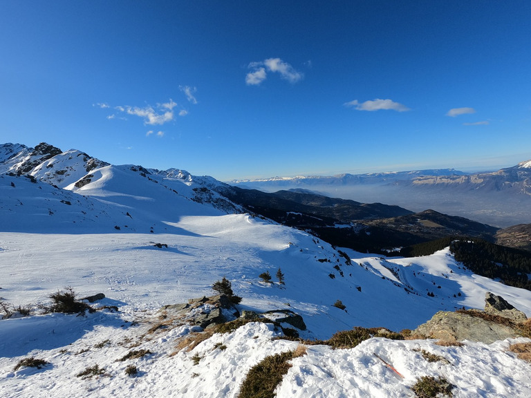 Grand soleil, glace et belles éclates en hors piste