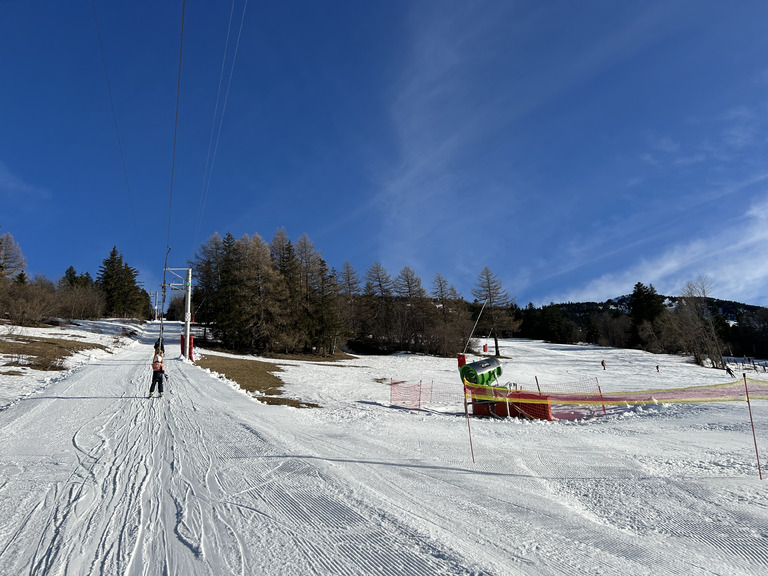 Du beau soleil et de la neige… dure !