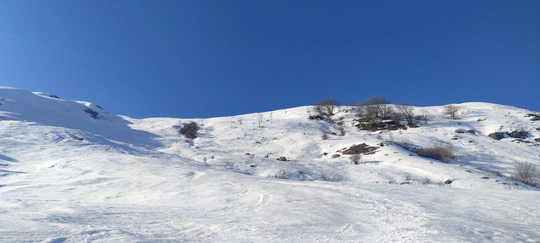 Poudreuse le matin, pistes l'aprem 