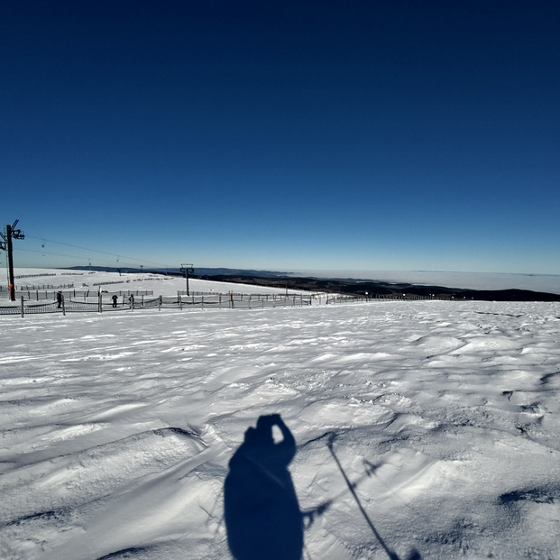 Chalmazel en snowkite depuis le col des Supeyres