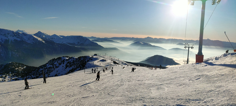 Soleil, couloirs et Grand Eulier