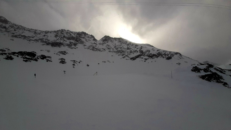 Fort vent mais neige encore bien agréable ! 