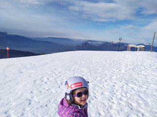ski piquet and sun