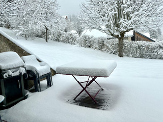 L’hiver est de retour dans le Vercors avec déjà 20cm de neige ce matin