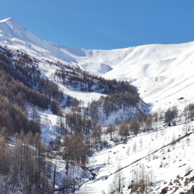 Praloup: retour du vallon des Agneliers vers la station