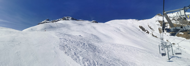 Praloup: retour du vallon des Agneliers vers la station