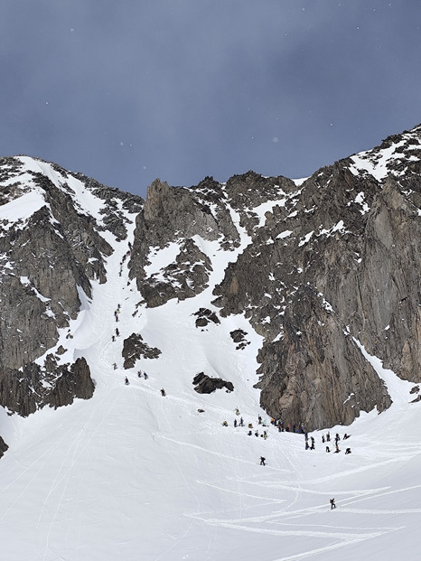 Couvert au fond d'Argentiere alors Passon