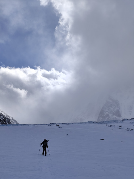 Couvert au fond d'Argentiere alors Passon