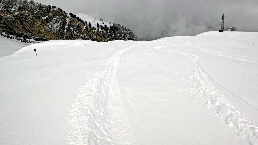 Snowing day et brouillard à la Balme 