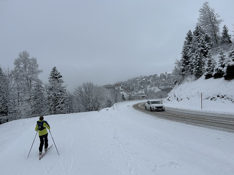 Belle ambiance hivernale pour un skating pour parents motivés 