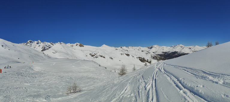 Soleil, et neige douce