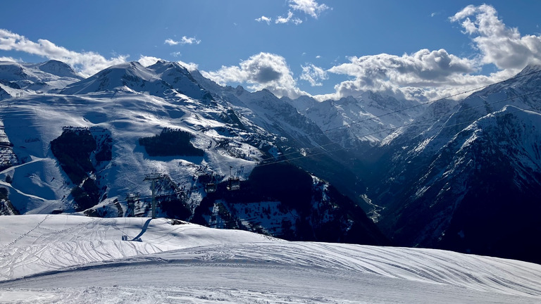 En piste, en compagnie du vent 🙄!