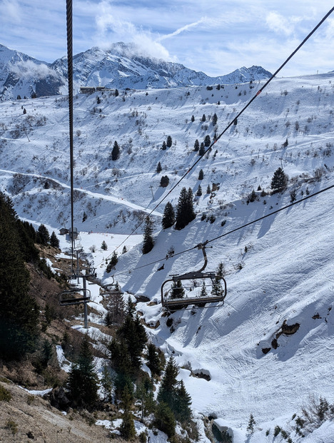 Un peu de snowboard débutant aux Contas