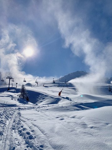 Belle neige sur La Plagne !