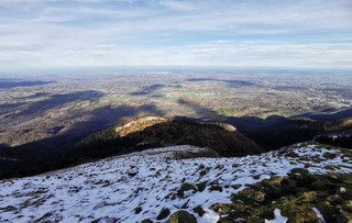 Quasiment pas de neige au Pic d'Escurets (1440m)