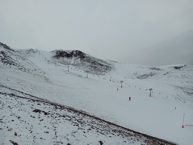 Brouillard et neige pas mal