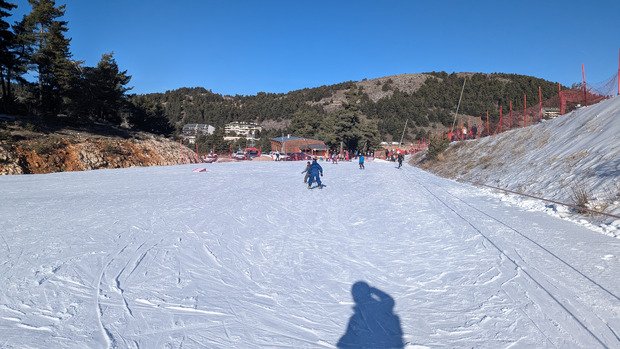 Greolieres : bien vivant, neige au top 