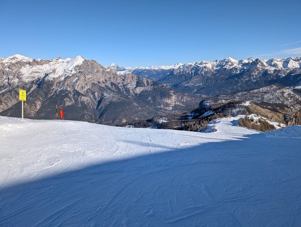 Soleil et pistes impeccables