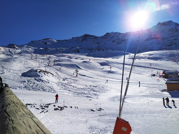 super ambiance dans le snowpark 