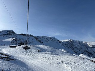 Beau temps belle neige &agrave; l'Alpe du Grand Serre