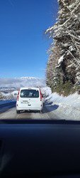Encore de la pow mais un monde de fou sur la route