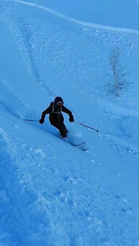 Poudreuse royale et Combe Charbonni&egrave;re plaisir !