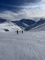 La neige &eacute;tait encore excellente et les pistes quasiment vides.