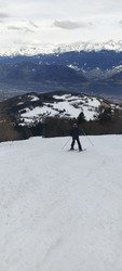 Neige humide mais plut&ocirc;t agr&eacute;able &agrave; skier 