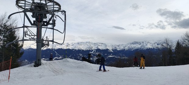 Neige humide mais plut&ocirc;t agr&eacute;able &agrave; skier 