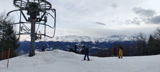 Neige humide mais plut&ocirc;t agr&eacute;able &agrave; skier 