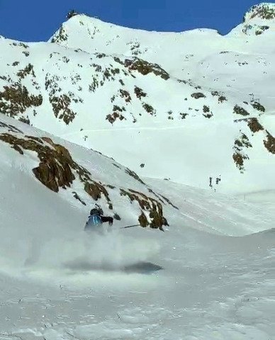 Un beau terrain de jeu, bon grip et neige douce