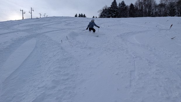 Bonne neige a l'Alpe du Grand Serre.