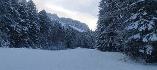 Gavage dans le couloir Nord du Mont Margeriaz 