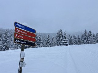Ski de fond dans un cadre f&eacute;erique malgr&eacute; le ciel gris