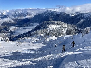 De la poudre sur le haut