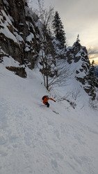 100% ouvert , et du bon ski 