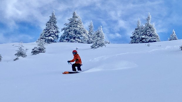 Freeride poudreux; Comment fatiguer son gosse en moins de deux 😅