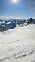 Vall&eacute;e blanche option mer de nuages 