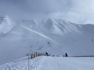 Neige bizarre, du monde et du brouillard 