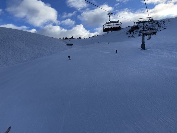 Neige bien humide et quelques nuages 