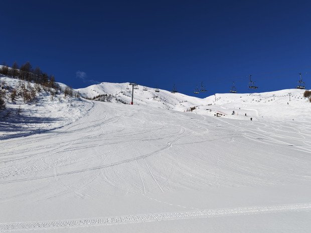Bien blanc. Des pistes parfaites.