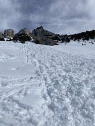 Une belle avalanche de lourde sur Chamechaude&hellip; 