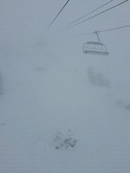 Apr&egrave;s les conditions compliqu&eacute;es du matin mais toujours dans le brouillard 