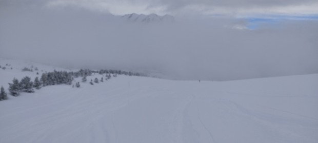 Poudreuse puis brouillard 