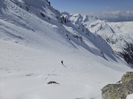 Chercher de la froide au Col de Pendet