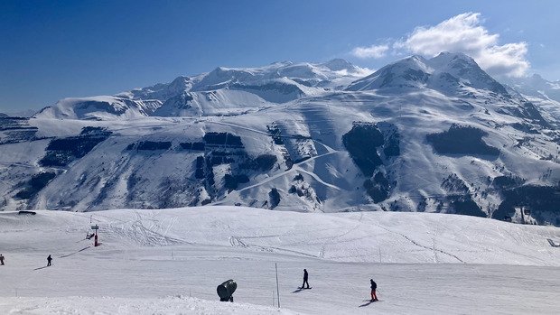 Du bon ski avant le mauvais temps. 