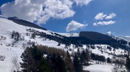 Du bon ski avant le mauvais temps. 